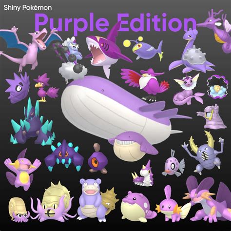 All shiny purple Pokémon .
